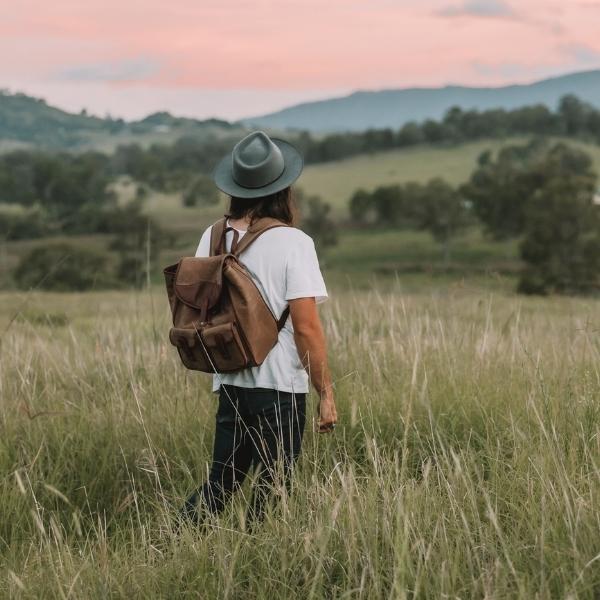 Natural canvas backpack sale